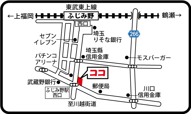 ふじみ野駅西口接骨院マップ